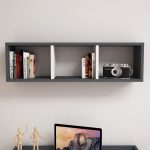 ΡΑΦΙΕΡΑ ΤΟΙΧΟΥ ΜΕΛΑΜΙΝΗΣ ΓΚΡΙ & ΛΕΥΚΟ FB99228.13 90x22x25,6Υ εκ. - Image 3
