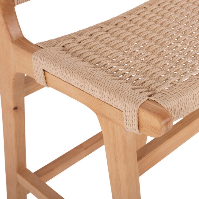 ΣΚΑΜΠΟ ΜΕΣΑΙΟΥ ΥΨΟΥΣ FB99332.01 RUBBERWOOD & ΣΧΟΙΝΙ- ΦΥΣΙΚΟ ΧΡΩΜΑ 45x46x95Υεκ. - Image 8