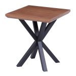 ΒΟΗΘΗΤΙΚΟ ΤΡΑΠΕΖΑΚΙ ΣΑΛΟΝΙΟΥ FB99471.02 MDF ΜΕ ΚΑΠΛΑΜΑ ΑΠΟ ΞΥΛΟ ΚΑΡΥΔΙΑΣ-ΜΕΤΑΛ.ΒΑΣΗ 50x50x58Υεκ.