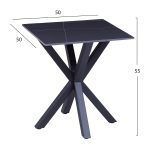 ΒΟΗΘΗΤΙΚΟ ΤΡΑΠΕΖΑΚΙ ΣΑΛΟΝΙΟΥ FB99471.04 BLACK MARBLE TOP-ΜΑΥΡΗ ΜΕΤΑΛ.ΒΑΣΗ 50x50x55Υεκ. - Image 2