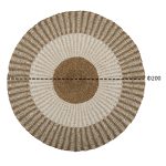ΧΑΛΙ ΣΤΡΟΓΓΥΛΟ FB97844 ΑΠΟ ΦΥΣΙΚΕΣ ΙΝΕΣ SEAGRASS ΛΕΥΚΟ-ΦΥΣΙΚΟ Φ200εκ. - Image 2
