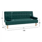 ΚΑΝΑΠΕΣ ΚΡΕΒΑΤΙ WANDA FB93149.13 ΜΕ ΒΕΛΟΥΔΟ ΚΥΠΑΡΙΣΣΙ 188X83X83Y εκ. - Image 2