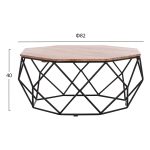 ΤΡΑΠΕΖΙ ΣΑΛΟΝΙΟΥ ΜΕ ΞΥΛΟ ΑΚΑΚΙΑΣ FB98777.11 Φ82x40 εκ. - Image 2