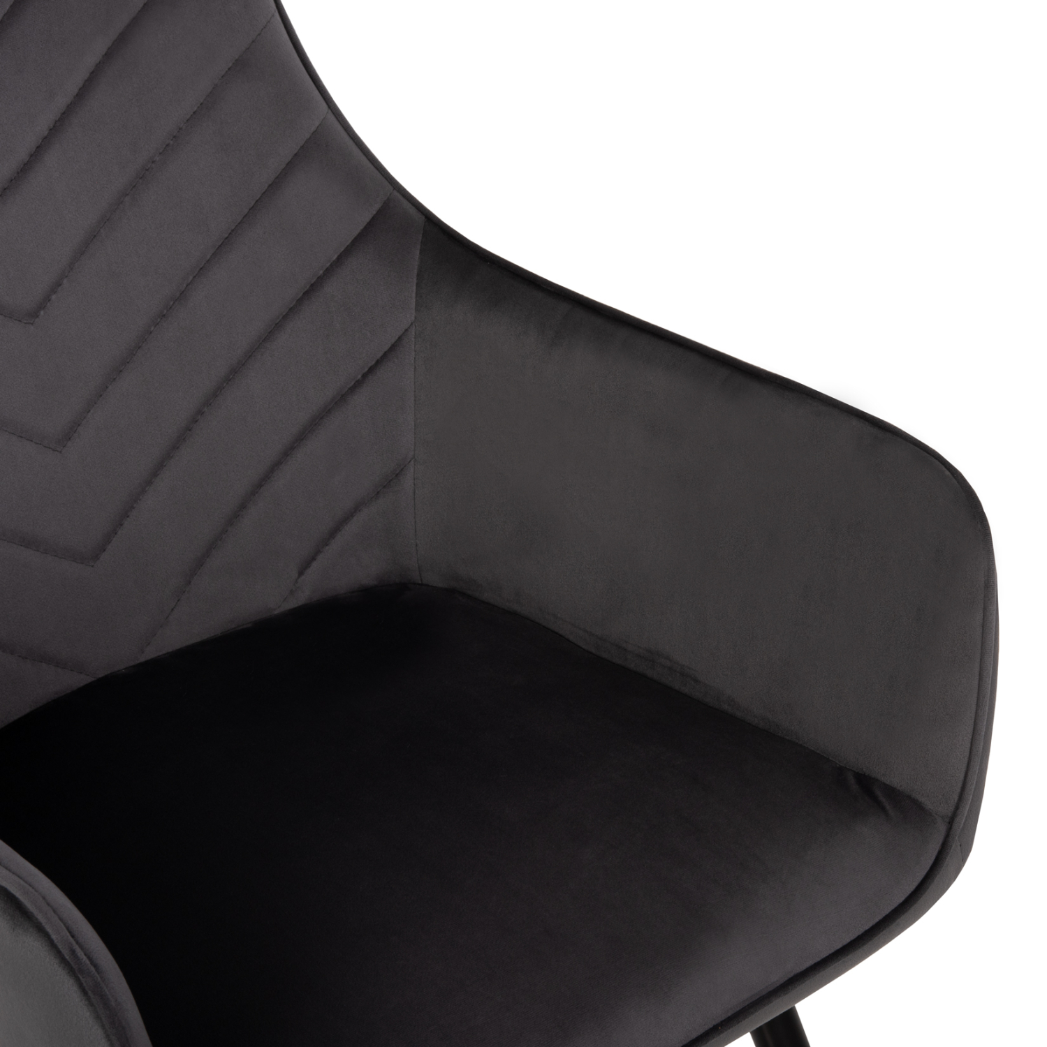 polythrona-fb9858201-gkri-beloydo-mayra-7 ΠΟΛΥΘΡΟΝΑ FB98582.01 ΓΚΡΙ ΒΕΛΟΥΔΟ & ΜΑΥΡΑ ΜΕΤΑΛΛΙΚΑ ΠΟΔΙΑ 54x57x84Yεκ. - Image 8