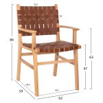 ΠΟΛΥΘΡΟΝΑ FB99328.01 ΤΟΟΝ ΞΥΛΟ ΜΕ PU ΚΑΦΕ 62x59x86Y εκ. - Image 2
