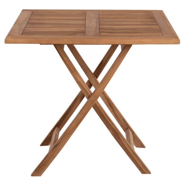 ΤΡΑΠΕΖΙ ΤΕΤΡΑΓΩΝΟ ΠΤΥΣΣΟΜΕΝΟ FB99544 TEAK ΣΕ ΦΥΣΙΚΟ ΧΡΩΜΑ 80x80x75Yεκ. - Image 3