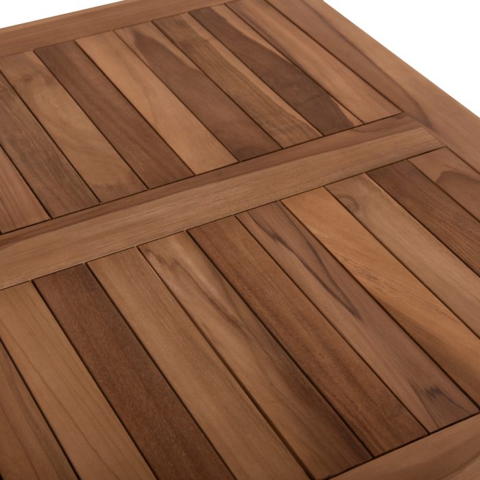 ΤΡΑΠΕΖΙ ΤΕΤΡΑΓΩΝΟ ΠΤΥΣΣΟΜΕΝΟ FB99544 TEAK ΣΕ ΦΥΣΙΚΟ ΧΡΩΜΑ 80x80x75Yεκ. - Image 6