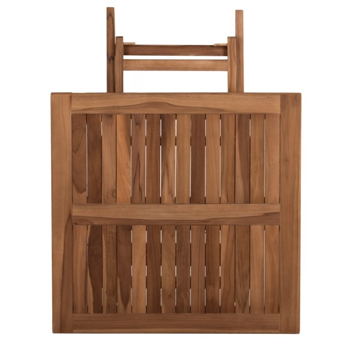ΤΡΑΠΕΖΙ ΤΕΤΡΑΓΩΝΟ ΠΤΥΣΣΟΜΕΝΟ FB99544 TEAK ΣΕ ΦΥΣΙΚΟ ΧΡΩΜΑ 80x80x75Yεκ. - Image 8