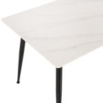 ΤΡΑΠΕΖΙ ΤΡΑΠΕΖΑΡΙΑΣ SINTERED STONE FB99588.02 WHITE MARBLE 160x90x76Y εκ. - Image 5