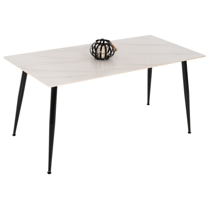 ΤΡΑΠΕΖΙ ΤΡΑΠΕΖΑΡΙΑΣ SINTERED STONE FB99588.02 WHITE MARBLE 160x90x76Y εκ. - Image 1