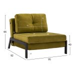 FB93078.13 ΠΟΛΥΘΡΟΝΑ ΚΡΕΒΑΤΙ, ΒΕΛΟΥΔΟ ΛΑΔΙ 95x92x66Υ εκ. - Image 2