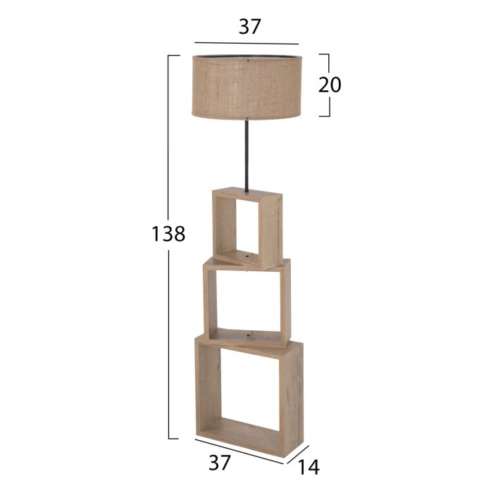 ΦΩΤΙΣΤΙΚΟ ΔΑΠΕΔΟΥ MDF ΣΟΝΑΜΑ-ΜΠΕΖ ΚΑΠΕΛΟ FB97608.03 Φ38x140Υεκ. - Image 2