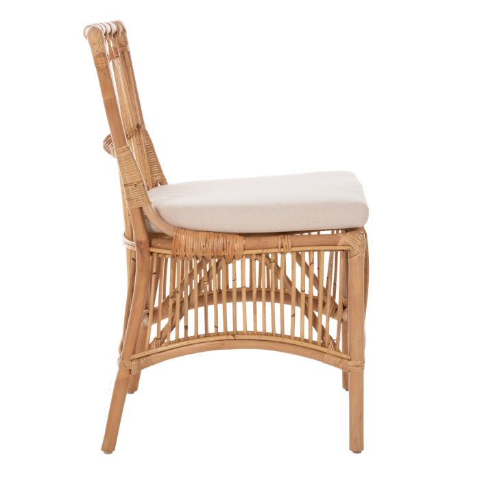 ΚΑΡΕΚΛΑ FB99834 RATTAN ΣΕ ΦΥΣΙΚΟ-ΜΑΞΙΛΑΡΙ ΣΕ ΛΕΥΚΟ 53x58x91Υεκ. - Image 4
