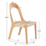 ΚΑΡΕΚΛΑ FB99876 ΞΥΛΟ ΦΡΑΞΙΝΟΣ ΚΑΙ PAPER ROPE 47x52x86,5Υ εκ. - Image 2