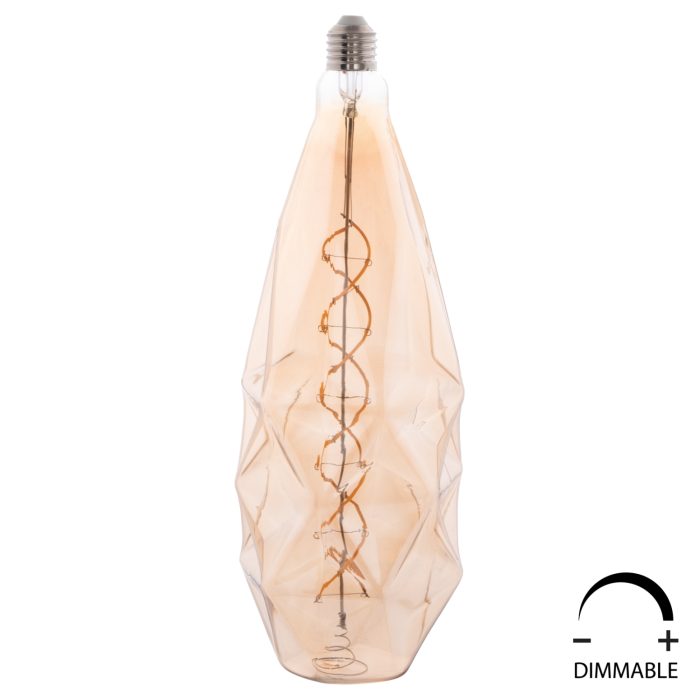 ΛΑΜΠΤΗΡΑΣ LED FILAMENT 8W E27 3000K GOLD COLOR DIMMABLE FB94058 - Image 1