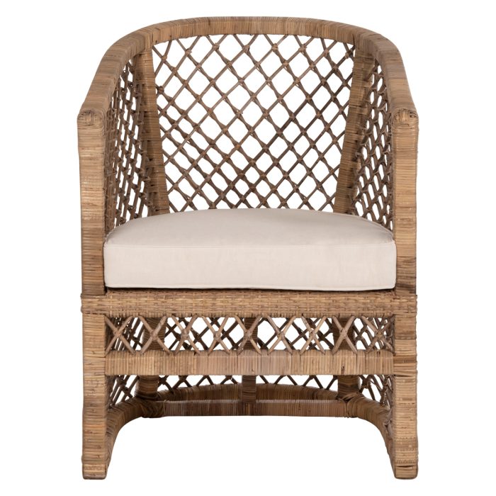 ΠΟΛΥΘΡΟΝΑ FB95990 RATTAN ΦΥΣΙΚΟ-ΜΑΞΙΛΑΡΙ ΕΚΡΟΥ 64x68x87Υ εκ. - Image 3