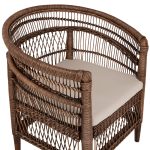 ΠΟΛΥΘΡΟΝΑ FB99635.01 ΞΥΛΟ ΜΑΟΝΙ ΜΕ RATTAN ΚΑΦΕ-ΛΕΥΚΟ ΜΑΞΙΛΑΡΙ 80x70x86Υεκ. - Image 8