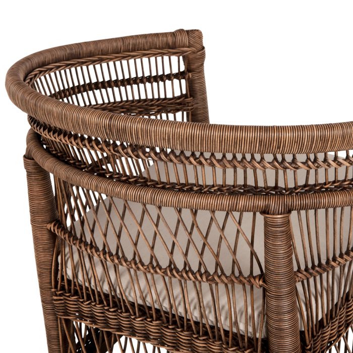 ΠΟΛΥΘΡΟΝΑ FB99635.01 ΞΥΛΟ ΜΑΟΝΙ ΜΕ RATTAN ΚΑΦΕ-ΛΕΥΚΟ ΜΑΞΙΛΑΡΙ 80x70x86Υεκ. - Image 9