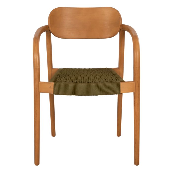 ΠΟΛΥΘΡΟΝΑ FB99636.05 ΞΥΛΟ TEAK ΦΥΣΙΚΟ & ΠΡΑΣΙΝΟ ΣΧΟΙΝΙ 55x54x80Yεκ. - Image 3