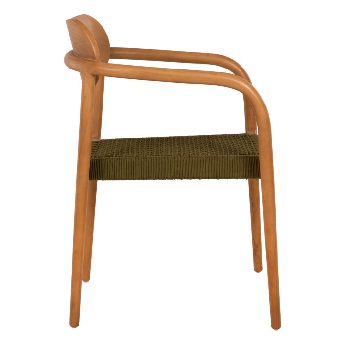 ΠΟΛΥΘΡΟΝΑ FB99636.05 ΞΥΛΟ TEAK ΦΥΣΙΚΟ & ΠΡΑΣΙΝΟ ΣΧΟΙΝΙ 55x54x80Yεκ. - Image 4