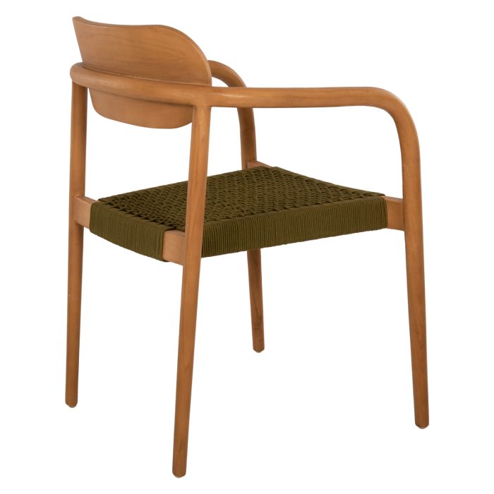 ΠΟΛΥΘΡΟΝΑ FB99636.05 ΞΥΛΟ TEAK ΦΥΣΙΚΟ & ΠΡΑΣΙΝΟ ΣΧΟΙΝΙ 55x54x80Yεκ. - Image 5