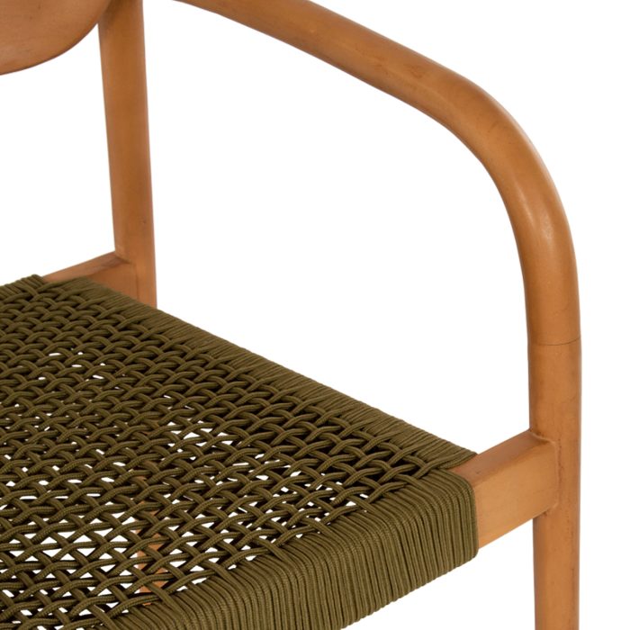 ΠΟΛΥΘΡΟΝΑ FB99636.05 ΞΥΛΟ TEAK ΦΥΣΙΚΟ & ΠΡΑΣΙΝΟ ΣΧΟΙΝΙ 55x54x80Yεκ. - Image 7