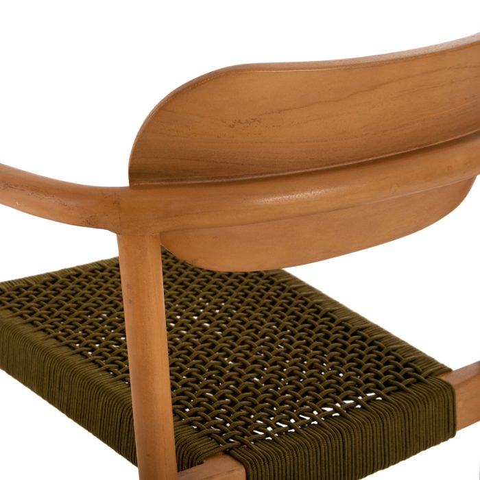 ΠΟΛΥΘΡΟΝΑ FB99636.05 ΞΥΛΟ TEAK ΦΥΣΙΚΟ & ΠΡΑΣΙΝΟ ΣΧΟΙΝΙ 55x54x80Yεκ. - Image 9