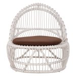 ΠΟΛΥΘΡΟΝΑ FB99840.02 RATTAN ΛΕΥΚΟ ΜΕ ΚΑΦΕ ΜΑΞΙΛΑΡΙ 80x97x85Υεκ. - Image 3