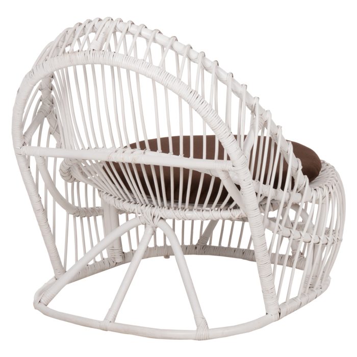 ΠΟΛΥΘΡΟΝΑ FB99840.02 RATTAN ΛΕΥΚΟ ΜΕ ΚΑΦΕ ΜΑΞΙΛΑΡΙ 80x97x85Υεκ. - Image 5