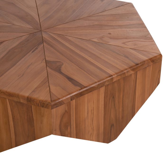 ΤΡΑΠΕΖΙ ΣΑΛΟΝΙΟΥ HEXAGON FB99790 ΞΥΛΟ ΤΕΑΚ ΣΕ ΦΥΣΙΚΟ 114x99x34Yεκ. - Image 3