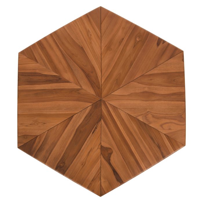 ΤΡΑΠΕΖΙ ΣΑΛΟΝΙΟΥ HEXAGON FB99790 ΞΥΛΟ ΤΕΑΚ ΣΕ ΦΥΣΙΚΟ 114x99x34Yεκ. - Image 5