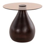 ΒΟΗΘΗΤΙΚΑ ΤΡΑΠΕΖΑΚΙΑ 2ΤΜΧ FB99668 ΞΥΛΟ MANGO-ΓΥΑΛΙ TOP Φ55x49,5Υ & Φ40x36,5Υεκ. - Image 4
