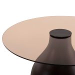ΒΟΗΘΗΤΙΚΑ ΤΡΑΠΕΖΑΚΙΑ 2ΤΜΧ FB99668 ΞΥΛΟ MANGO-ΓΥΑΛΙ TOP Φ55x49,5Υ & Φ40x36,5Υεκ. - Image 5