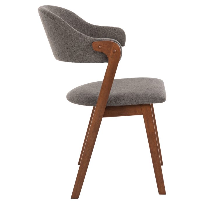 ΚΑΡΕΚΛΑ FB99734.01 RUBBERWOOD ΣΕ ΚΑΡΥΔΙ-ΥΦΑΣΜΑ ΓΚΡΙ 59x59x83Yεκ. - Image 4