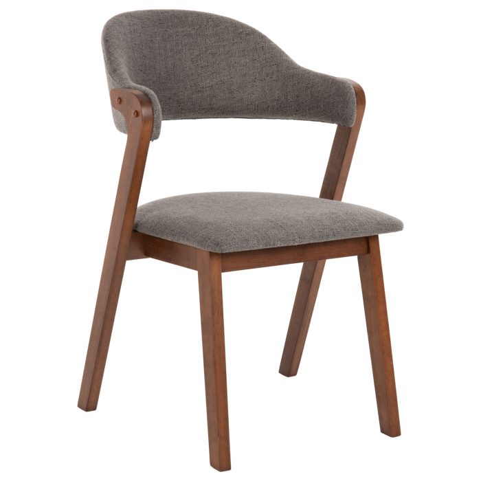 ΚΑΡΕΚΛΑ FB99734.01 RUBBERWOOD ΣΕ ΚΑΡΥΔΙ-ΥΦΑΣΜΑ ΓΚΡΙ 59x59x83Yεκ. - Image 1