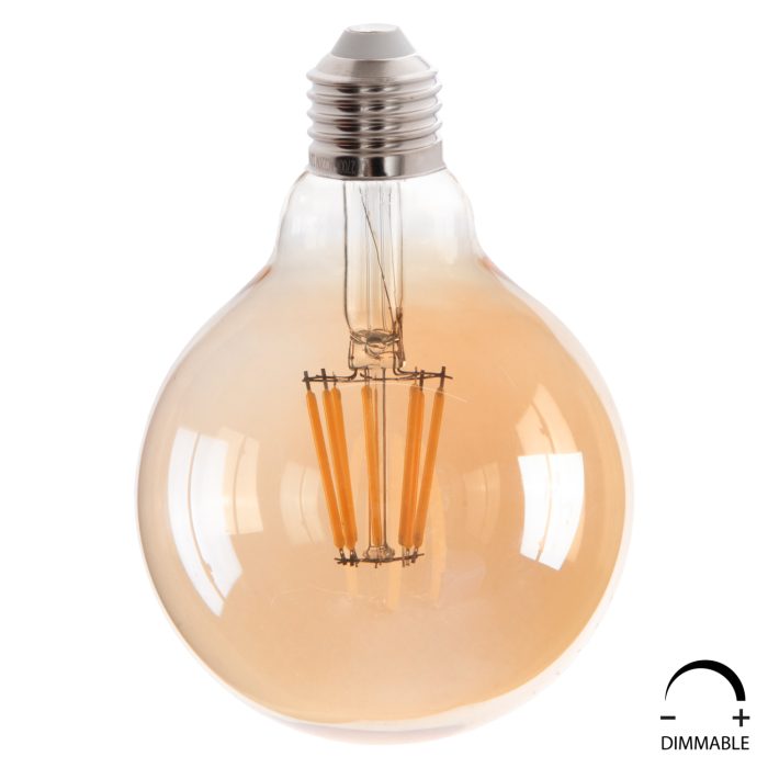 ΛΑΜΠΤΗΡΑΣ GLOBO LED FILAMENT 8W E27 2700K ΧΡΥΣΟ DIMMABLE FB94050.02 - Image 1