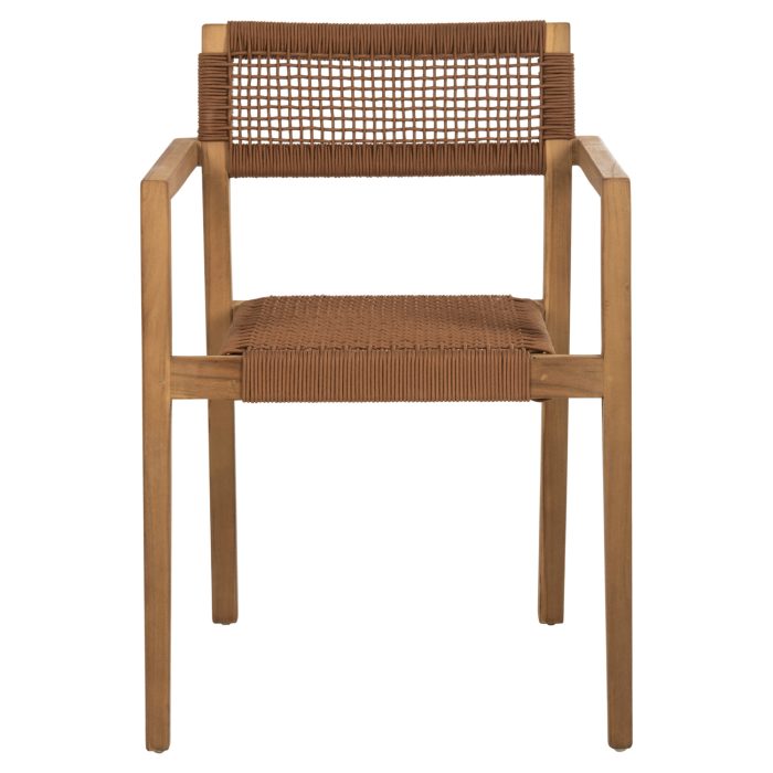 ΠΟΛΥΘΡΟΝΑ FB99637.01 ΞΥΛΟ TEAK ΦΥΣΙΚΟ & ΚΑΦΕ ΣΧΟΙΝΙ 59x54x83Y εκ. - Image 3