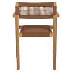 ΠΟΛΥΘΡΟΝΑ FB99637.01 ΞΥΛΟ TEAK ΦΥΣΙΚΟ & ΚΑΦΕ ΣΧΟΙΝΙ 59x54x83Y εκ. - Image 6