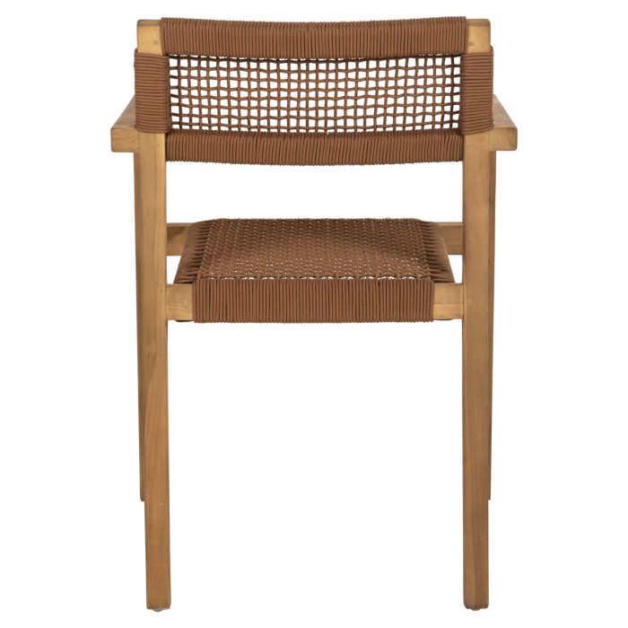 ΠΟΛΥΘΡΟΝΑ FB99637.01 ΞΥΛΟ TEAK ΦΥΣΙΚΟ & ΚΑΦΕ ΣΧΟΙΝΙ 59x54x83Y εκ. - Image 6