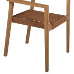 ΠΟΛΥΘΡΟΝΑ FB99637.01 ΞΥΛΟ TEAK ΦΥΣΙΚΟ & ΚΑΦΕ ΣΧΟΙΝΙ 59x54x83Y εκ. - Image 9