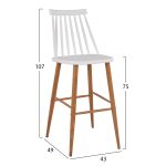 ΣΚΑΜΠΟ ΜΠΑΡ FB98459.01 ΣΕ ΛΕΥΚΟ ΧΡΩΜΑ 43x49x107 εκ. - Image 2