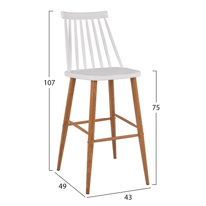 ΣΚΑΜΠΟ ΜΠΑΡ FB98459.01 ΣΕ ΛΕΥΚΟ ΧΡΩΜΑ 43x49x107 εκ. - Image 2