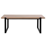 ΤΡΑΠΕΖΙ ΣΑΛΟΝΙΟΥ FB99585.03 MDF SONOMA-ΜΑΥΡΗ ΜΕΤΑΛΛΙΚΗ ΒΑΣΗ 120x60X46Yεκ. - Image 3
