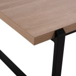 ΤΡΑΠΕΖΙ ΣΑΛΟΝΙΟΥ FB99585.03 MDF SONOMA-ΜΑΥΡΗ ΜΕΤΑΛΛΙΚΗ ΒΑΣΗ 120x60X46Yεκ. - Image 4