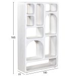 ΒΙΒΛΙΟΘΗΚΗ FB99707 ΜΑΣΙΦ ΞΥΛΟ MANGO ΣΕ ΛΕΥΚΟ ΧΡΩΜΑ 100x35x165Yεκ. - Image 2