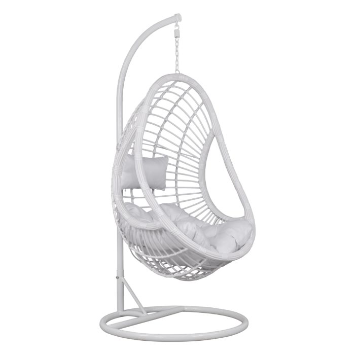 ΚΡΕΜΑΣΤΗ ΠΟΛΥΘΡΟΝΑ ΦΩΛΙΑ FB95541.03 ΜΕ ΛΕΥΚΟ WICKER & ΜΑΞΙΛΑΡΙΑ Φ105Χ195Υ εκ. - Image 1