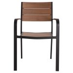 ΠΟΛΥΘΡΟΝΑ ΑΛΟΥΜΙΝΙΟΥ ΜΑΥΡΗ ΜΕ POLYWOOD FB95127.03 56x55x85,5Yεκ. - Image 3