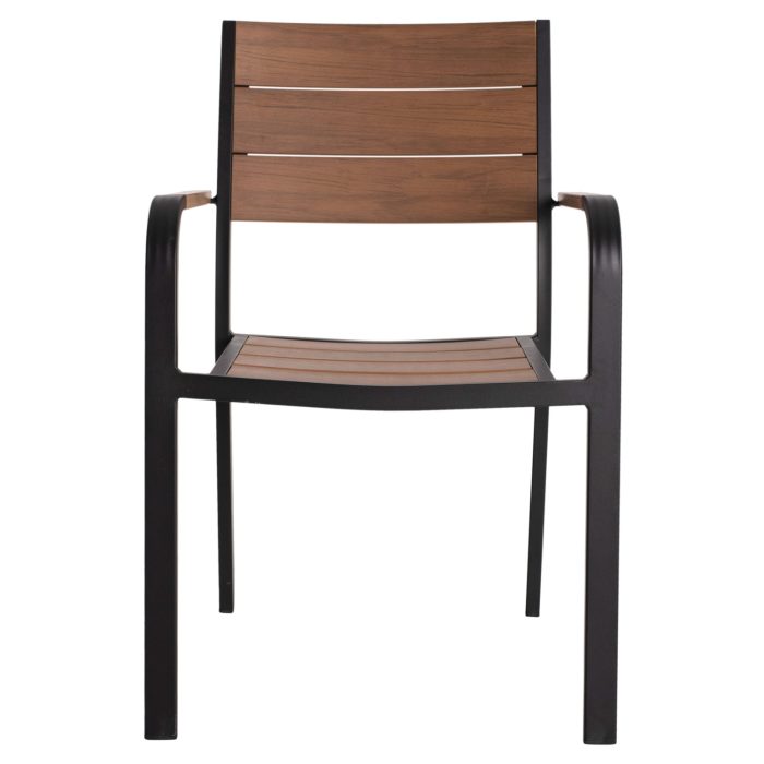 ΠΟΛΥΘΡΟΝΑ ΑΛΟΥΜΙΝΙΟΥ ΜΑΥΡΗ ΜΕ POLYWOOD FB95127.03 56x55x85,5Yεκ. - Image 3