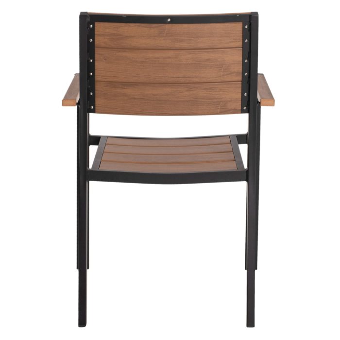 ΠΟΛΥΘΡΟΝΑ ΑΛΟΥΜΙΝΙΟΥ ΜΑΥΡΗ ΜΕ POLYWOOD FB95127.03 56x55x85,5Yεκ. - Image 6