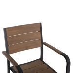 ΠΟΛΥΘΡΟΝΑ ΑΛΟΥΜΙΝΙΟΥ ΜΑΥΡΗ ΜΕ POLYWOOD FB95127.03 56x55x85,5Yεκ. - Image 7